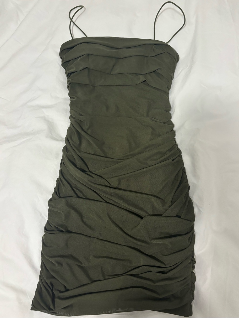Princess Polly Olive Ruched Mini Dress